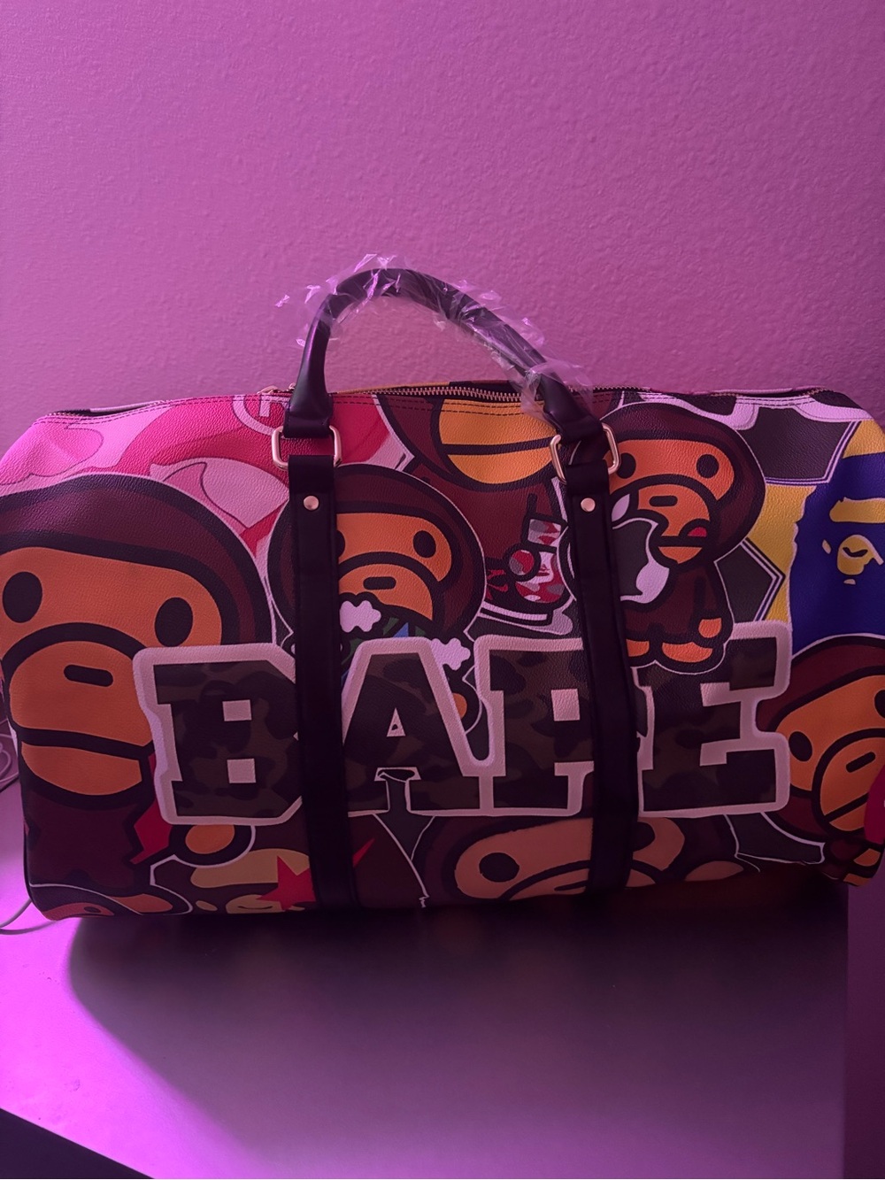 Custom Bape duffle bag